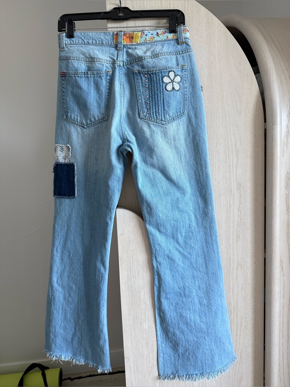Urban Outfitters Women's BDG Light Blue Denim Patchwork Jeans - Picture 3 of 7